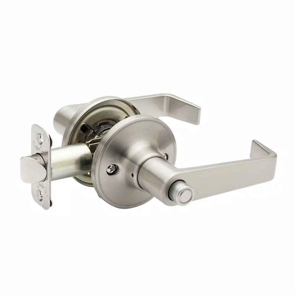 Copper Creek Satin Stainless Steel Privacy Lever for Bedroom and Bathroom