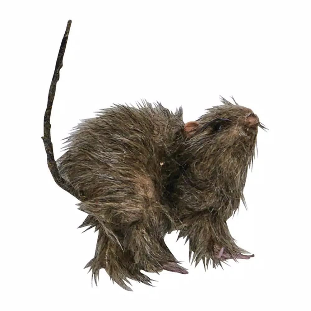 Unbranded 5 in. Small Furry Rat Halloween Prop Decor - 6-Set