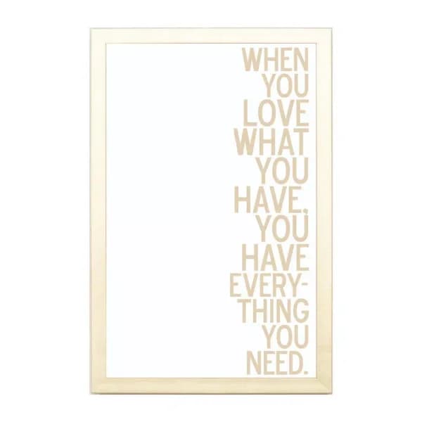 Petal Lane Home Gold Frame Magnetic Memo Board - When You Love Have Canvas Wall Decor