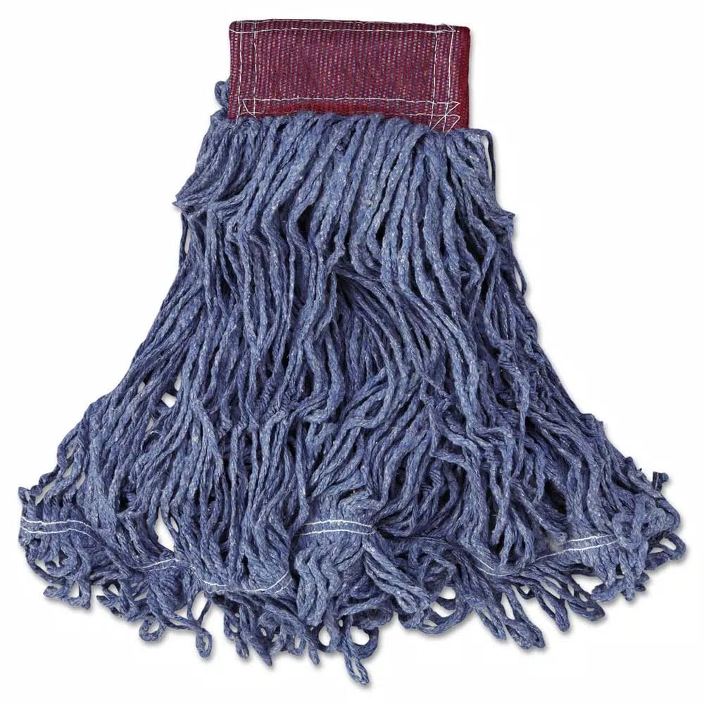 Rubbermaid Commercial Products Rubbermaid Commercial Super Stitch Blend Mop Head, 5 in., Blue (6-Pack)