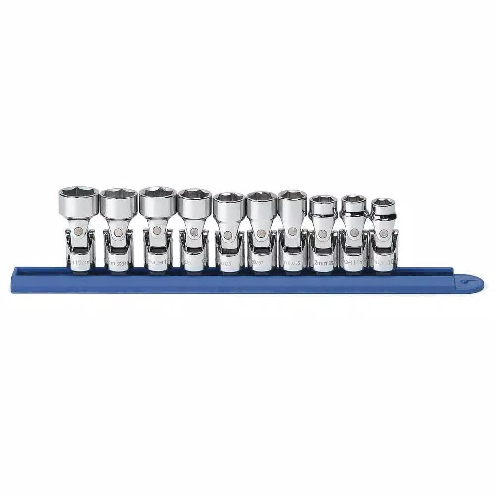 GearWrench 3/8 in. Drive 6-Point Metric Flex Socket Set, 10-Piece