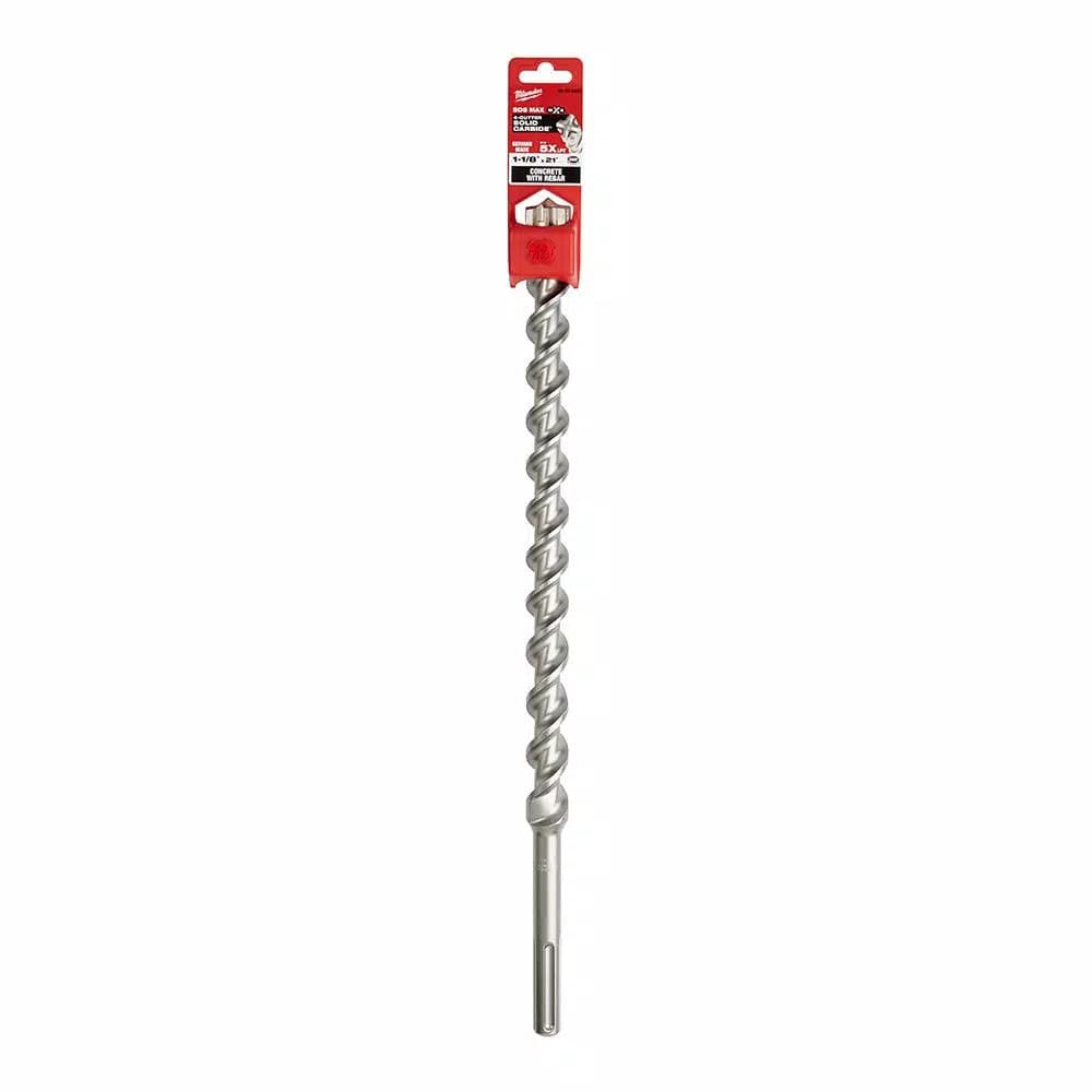 Milwaukee MX4 SDS-MAX 1-1/8 in. x 21 in. 4-Cutter Carbide Hammer Drill Bit