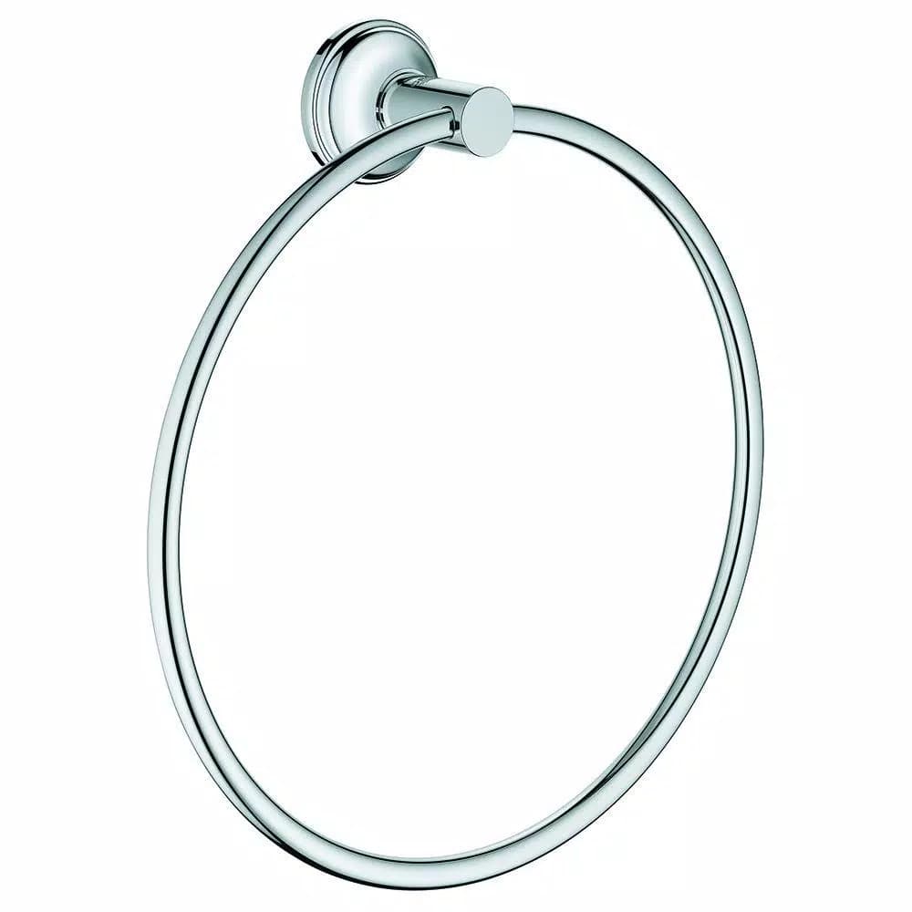 GROHE Essentials Authentic Hand Towel Ring in StarLight Chrome