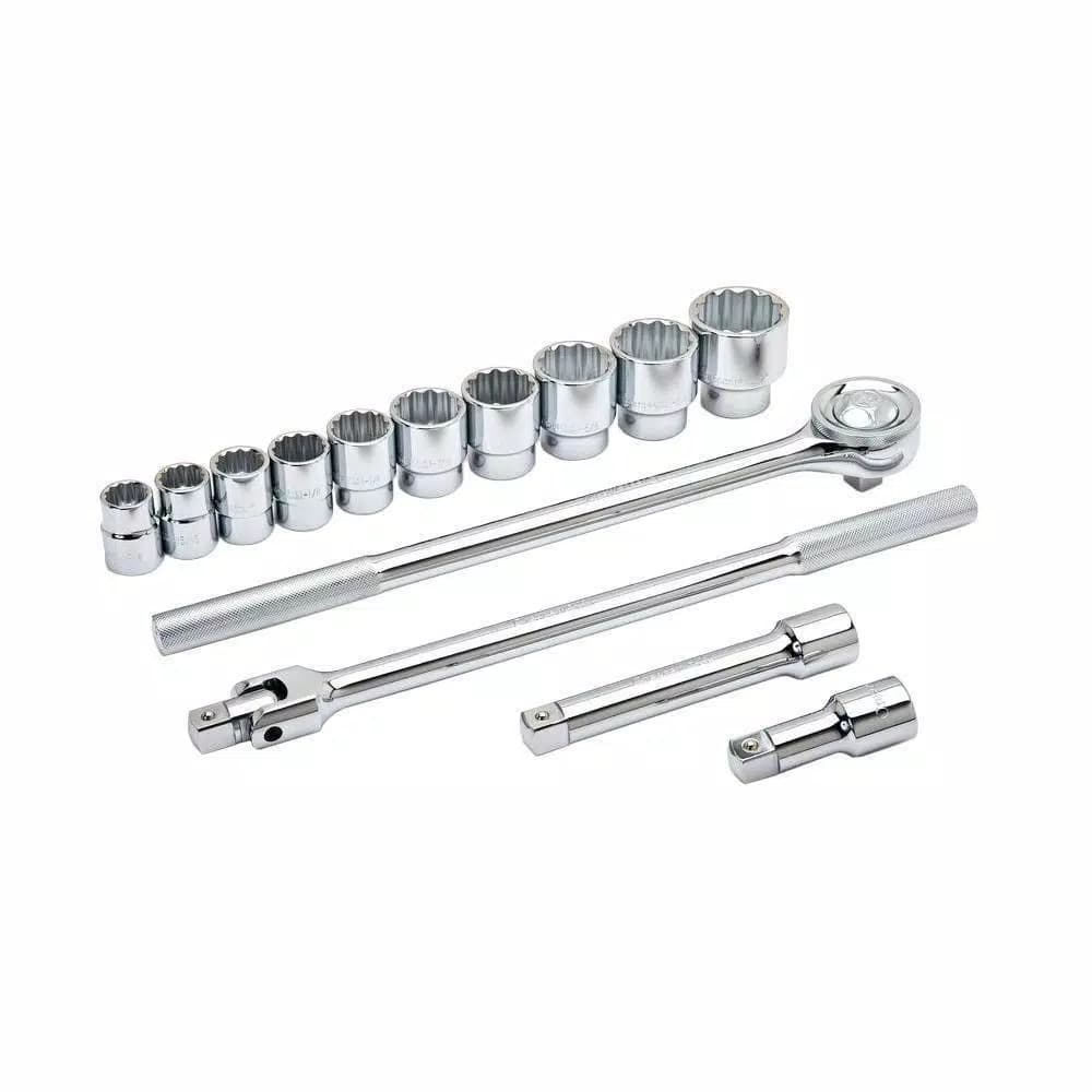 Husky 14-Piece 3/4 in. Drive SAE Socket and Ratchet Set