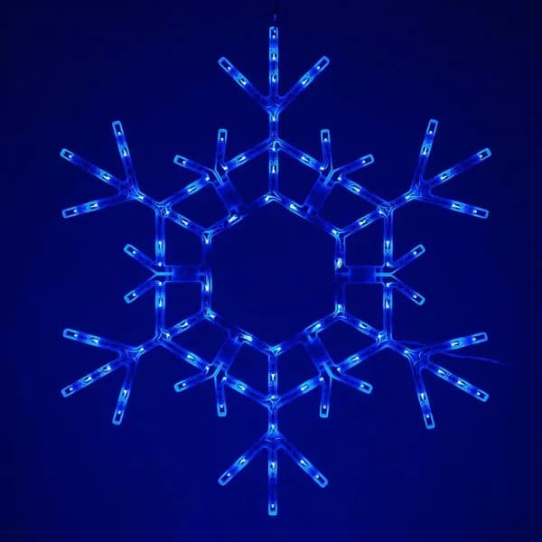 Kringle Traditions 36 in. Blue LED Folding Snowflake Decoration - 105 Lights, Weather Resistant