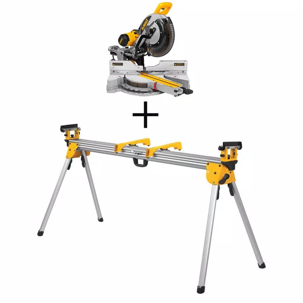 DEWALT 12 in. 15 Amp Sliding Compound Miter Saw with Heavy-Duty Miter Saw Stand (DWX723)