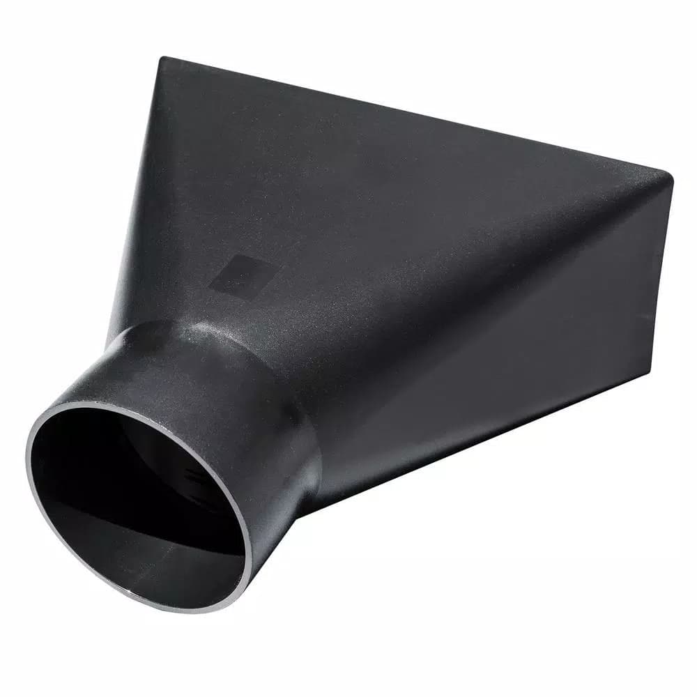 POWERTEC 4 in. x 10 in. Rectangular Dust Hood Wide Mouth Dust Collection Attachment