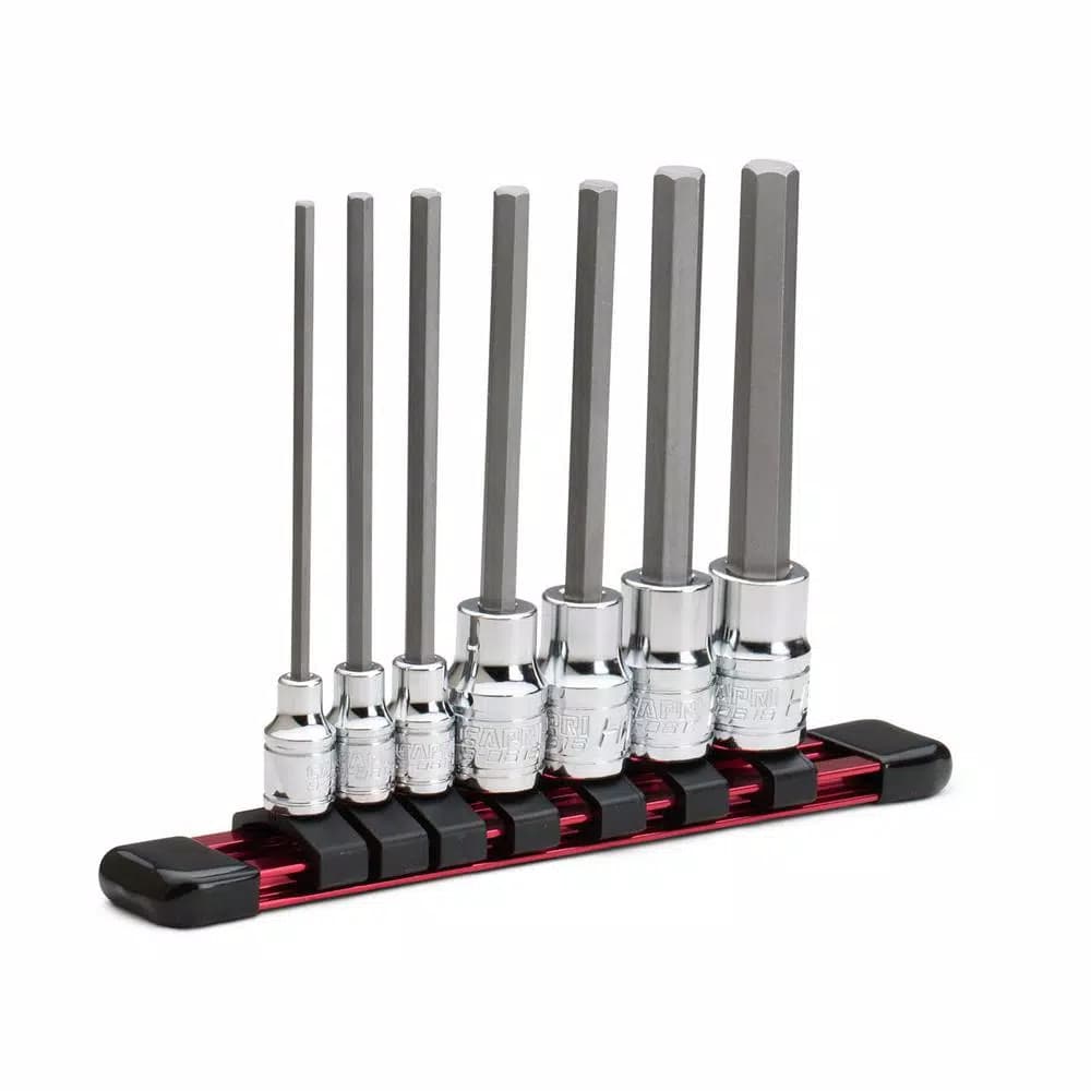 Capri Tools SAE Long Hex Bit Socket Set, 7-Piece