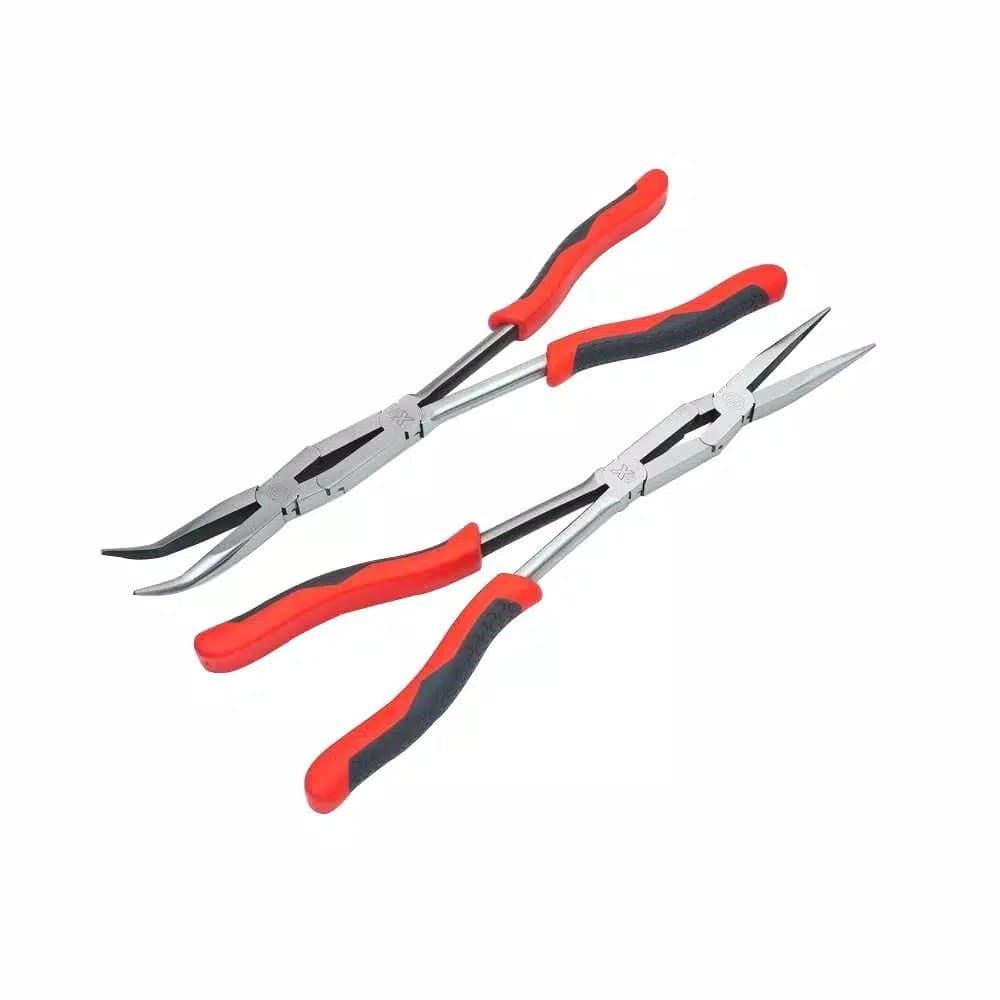 Crescent X2 Long Reach Pliers Set, 2-Piece, Straight and Bent Nose
