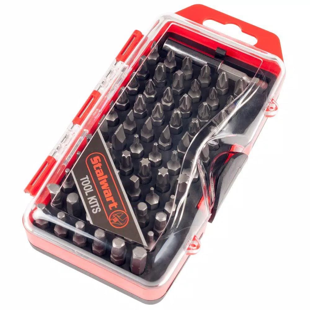 Stalwart Ultimate Compact 67-Piece Screwdriver Bit Set with Storage Case