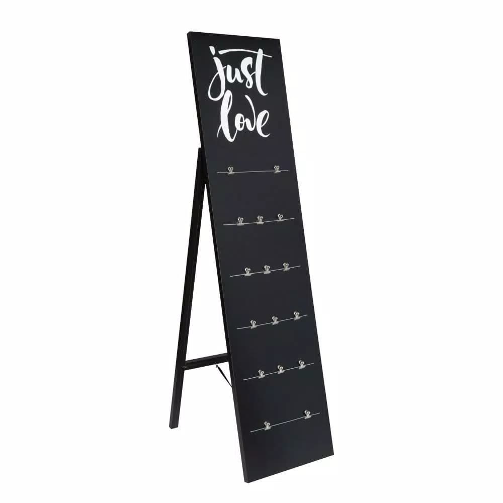Kate and Laurel Erikson 48 in. Black Collage Picture Frame with Easel and Binder Clips