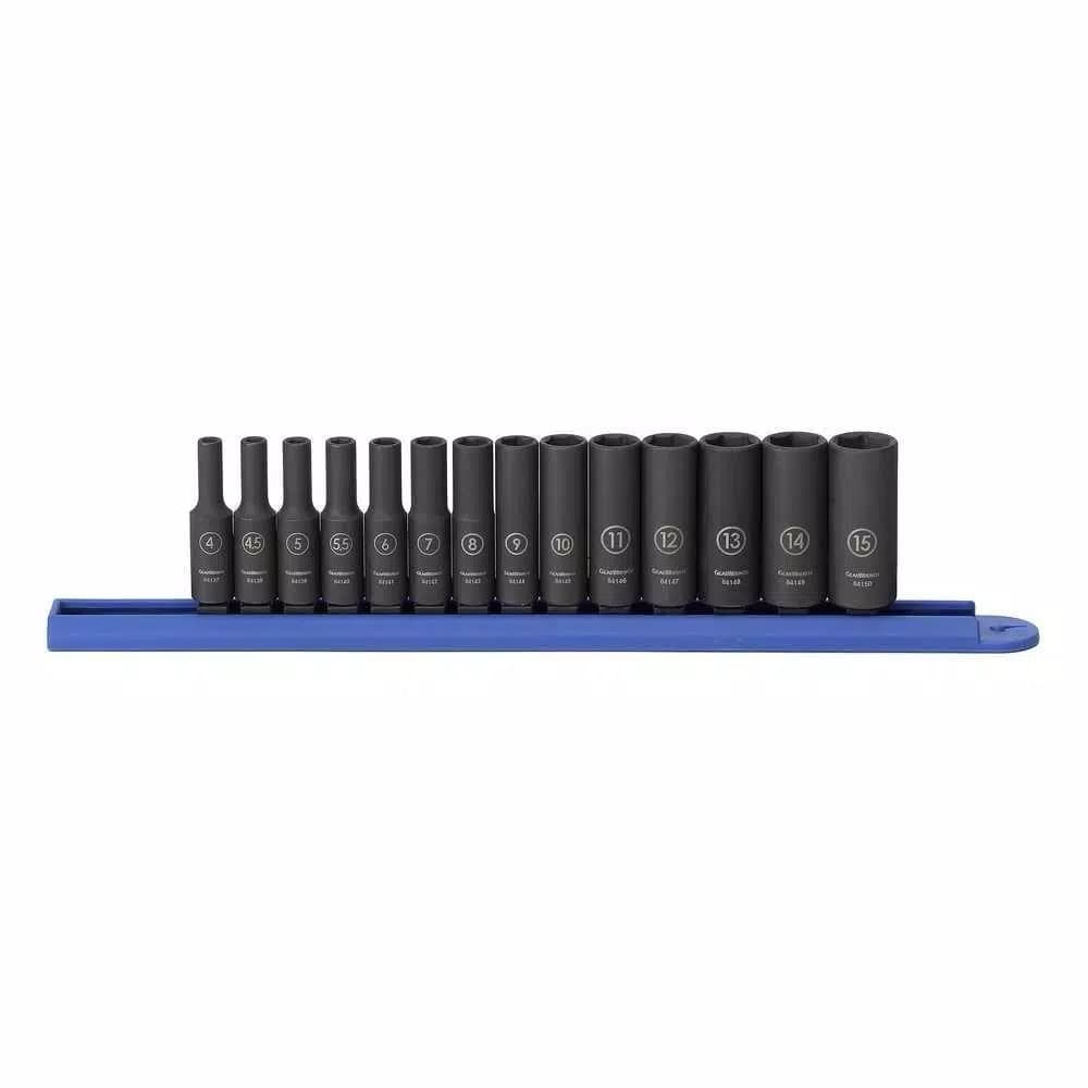 GearWrench 14-Piece 1/4 in. Drive Metric Deep Impact Socket Set
