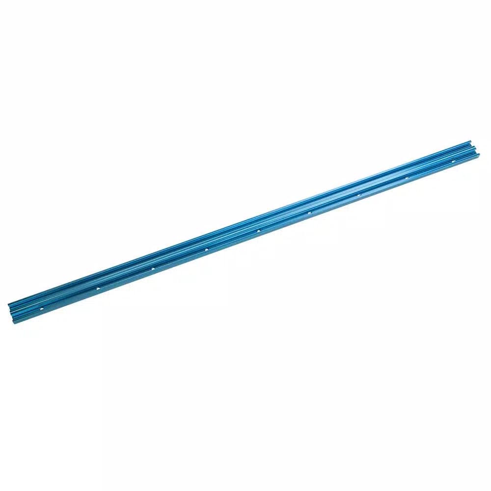 POWERTEC 36 in. Double Top T-Track with Predrilled Mounting Holes, Anodized Aluminum