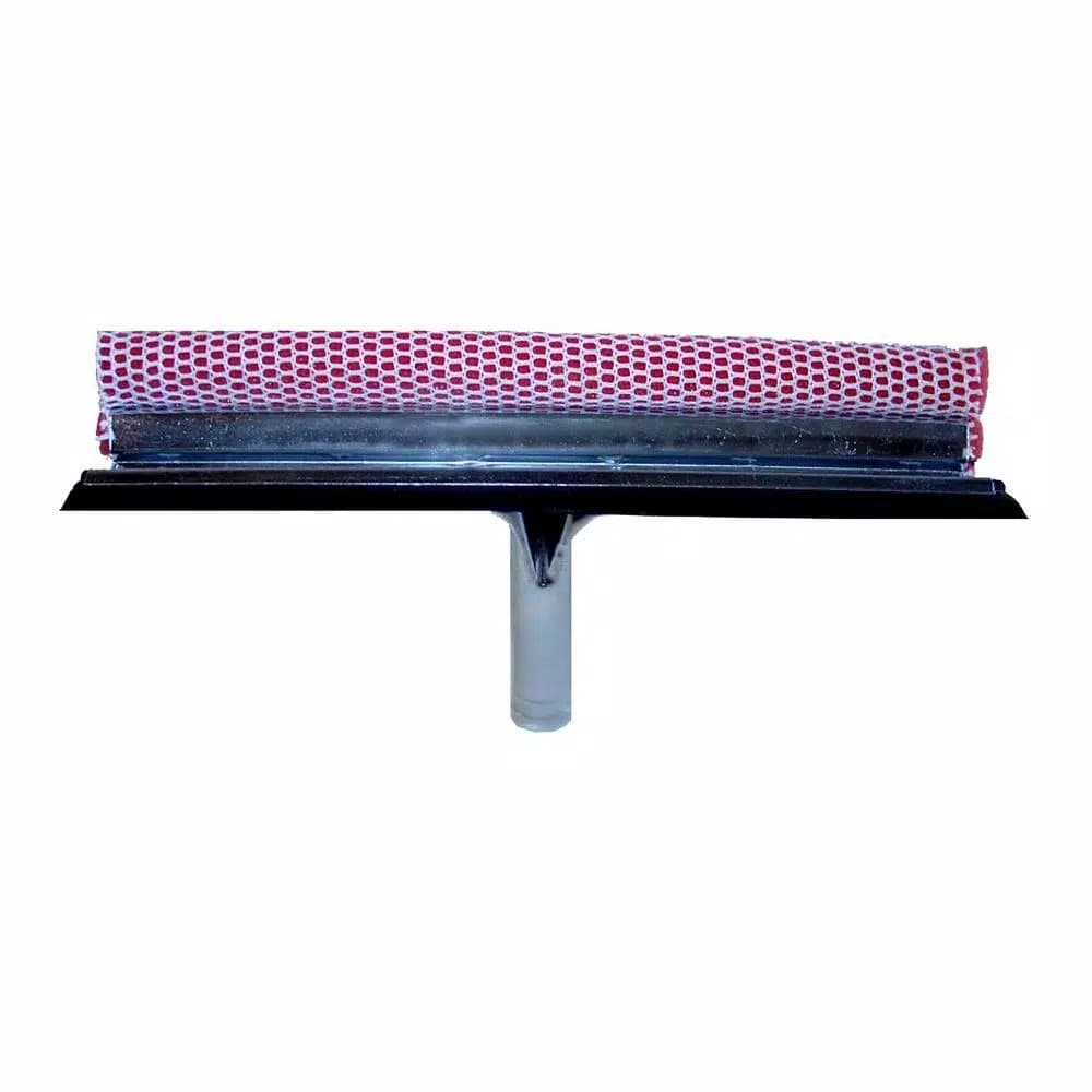Ettore Red Automotive Squeegee Scrubber Head Replacement - 10 in.