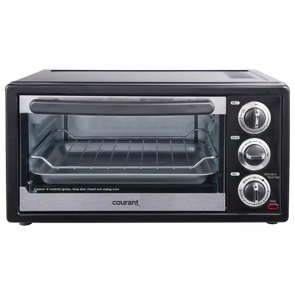 Courant 6-Slice Black Convection and Broil Toaster Oven