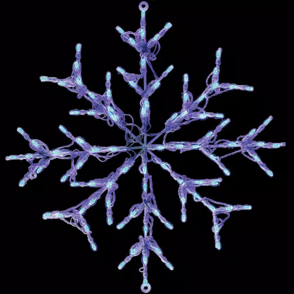 Fraser Hill Farm 30 in. Blue LED Snowflake Specialty Christmas Light