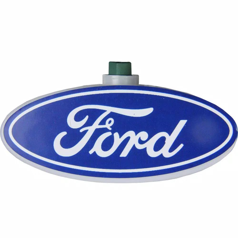 Northlight Ford Logo Novelty Christmas Lights, 10-Light Blue and White Specialty Lights with Green Wire