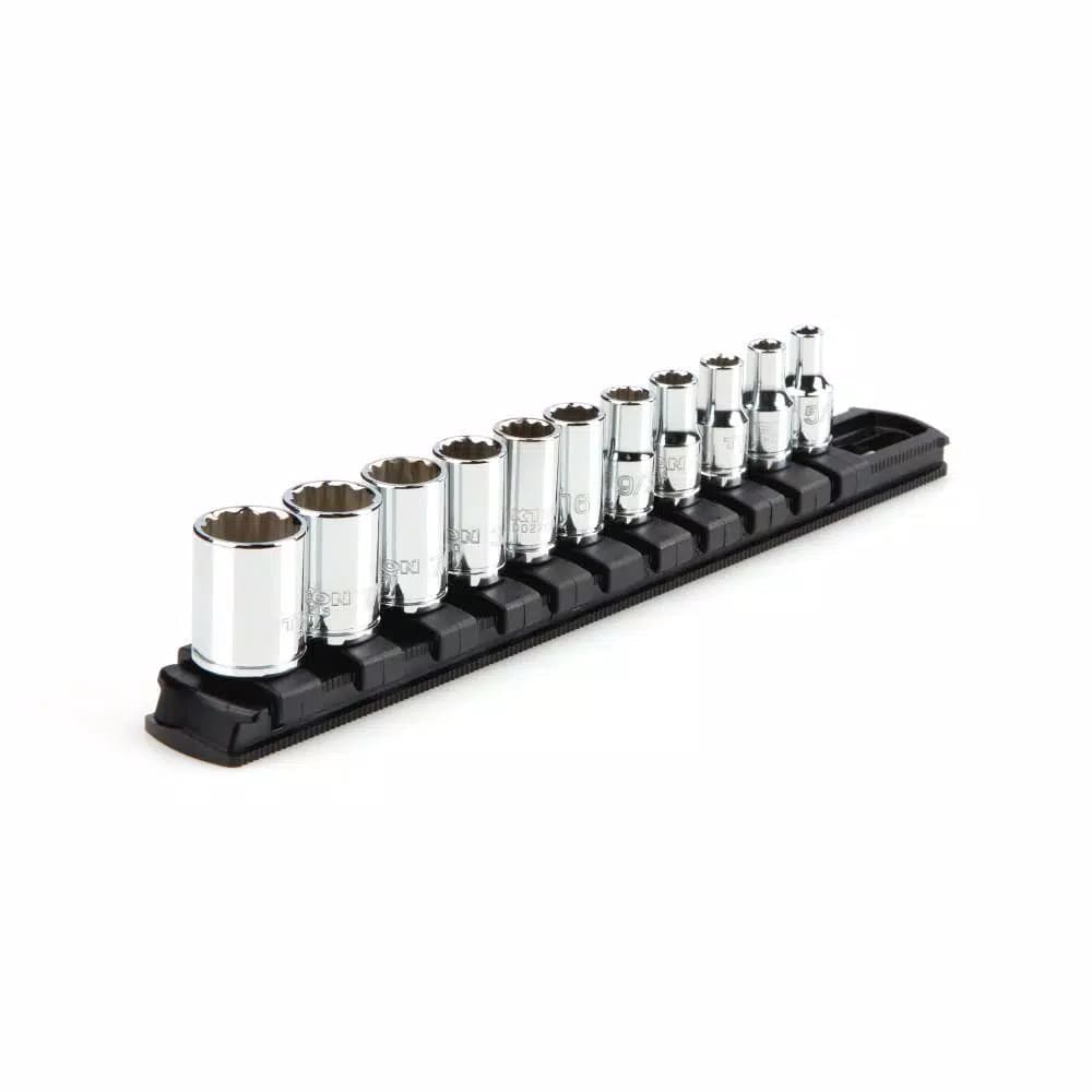 TEKTON 1/4 in. Drive 12-Point Socket Set, 11-Piece SAE