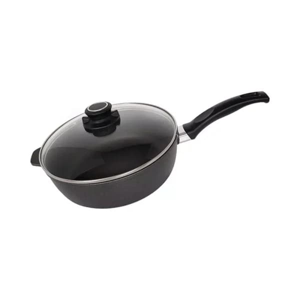 Swiss Diamond Swiss Titan 3.2 Qt. Titanium Nonstick Saute Pan with Glass Lid, Gray