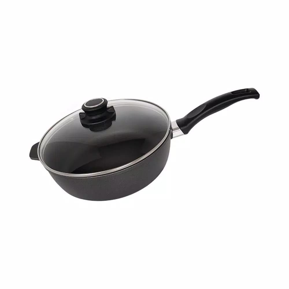 Swiss Diamond Swiss Titan 3.2 Qt. Titanium Nonstick Saute Pan with Glass Lid, Gray