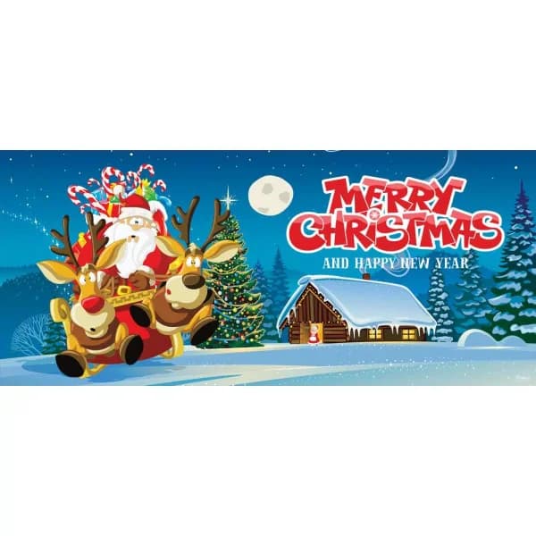 My Door Decor Santa's Take Off 7 ft. x 16 ft. Christmas Garage Door Decor Mural for Double Car Garage