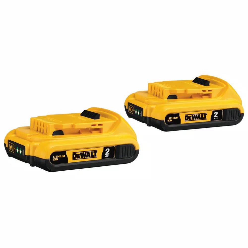 DEWALT 20V MAX Compact Lithium-Ion 2.0Ah Battery Pack (2-Pack)