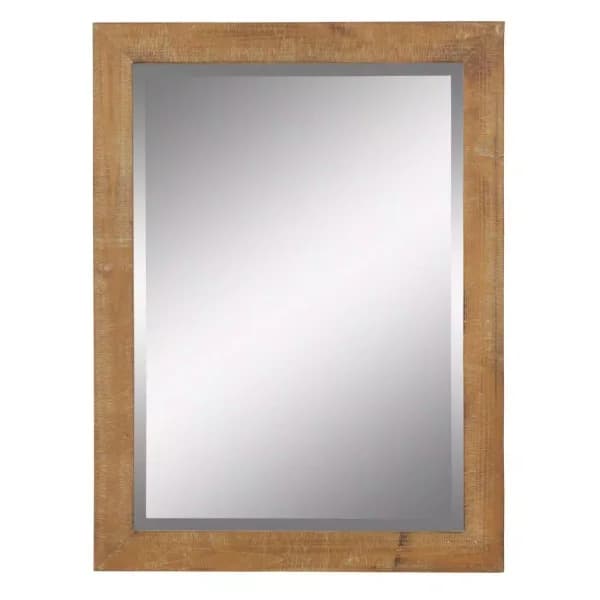 Aspire Home Accents Pueblo Beveled Glass Wall Mirror with 3 in. Solid Wood Frame, 40 x 30 in.