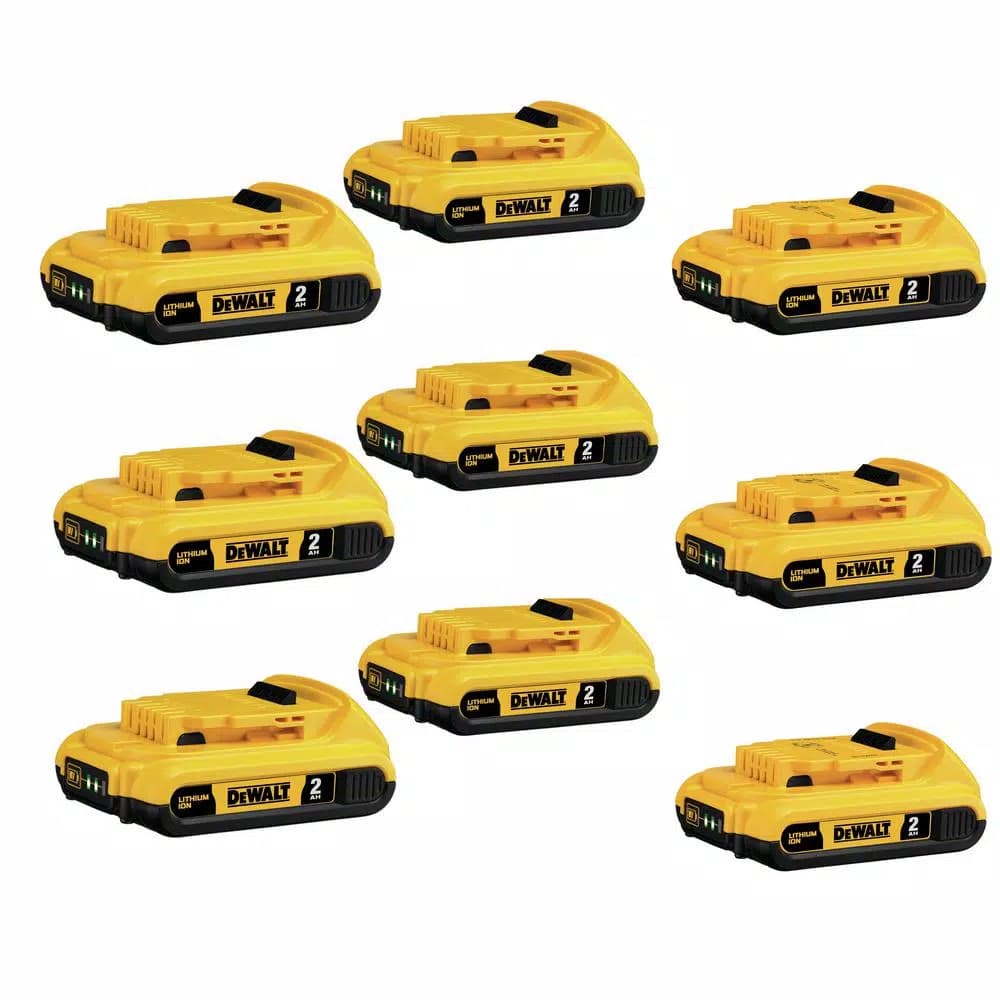 DEWALT 20V MAX Compact Lithium-Ion 2.0Ah Battery Pack (9-Pack)