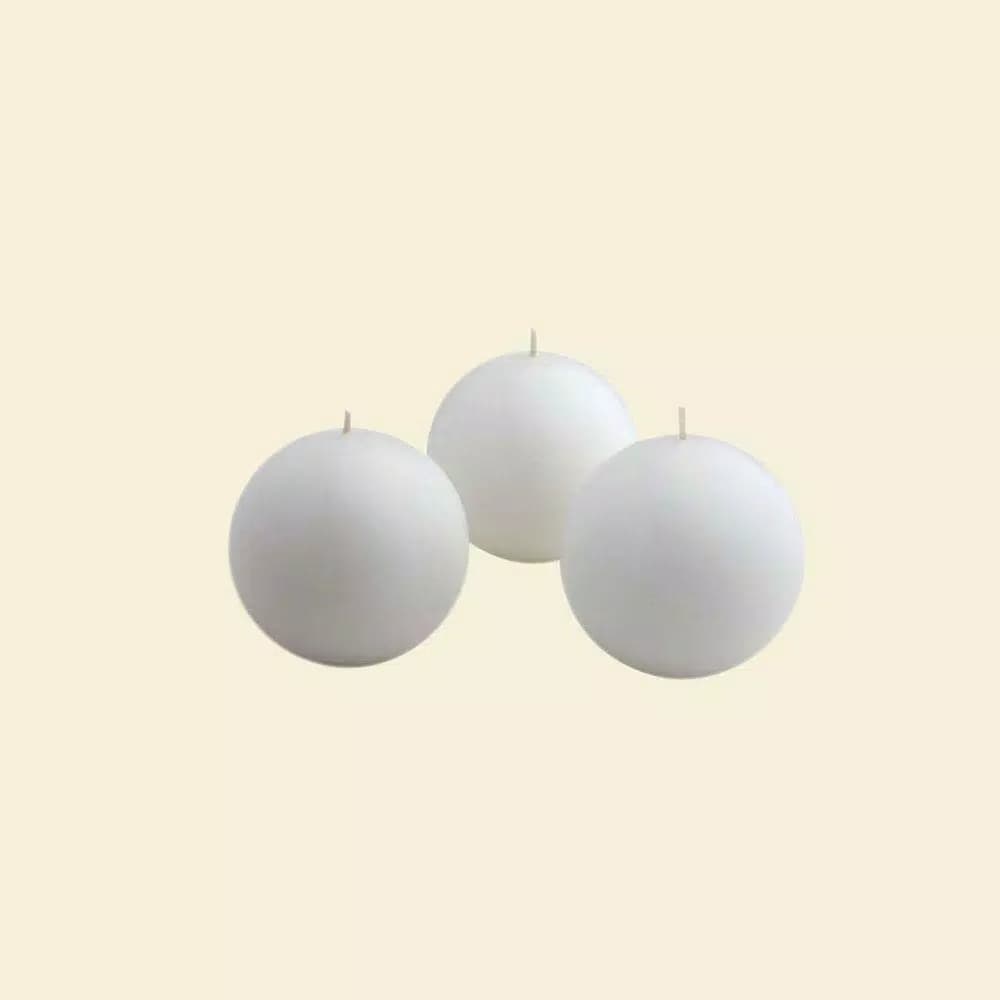Zest Candle Biedermann and Sons 3 in. White Citronella Ball Candles, 6-Pack