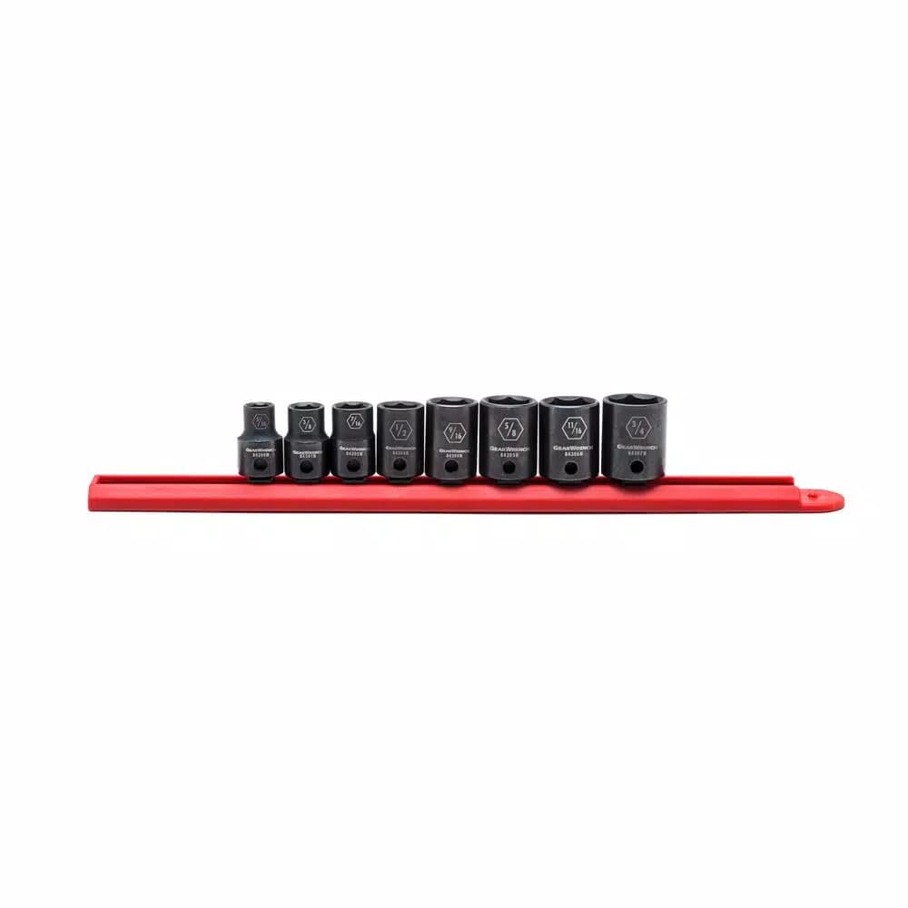 GearWrench 3/8 in. Drive 6-Point Standard Impact Socket Set, 8-Piece