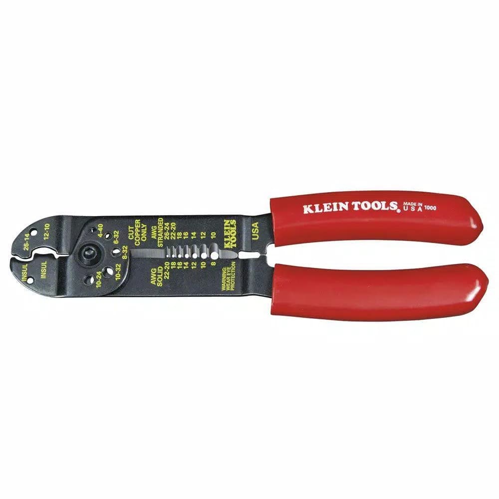 Klein Tools 6-in-1 Multi-Purpose Wire Stripper, Cutter, and Crimper Tool for 10-22 AWG Wire
