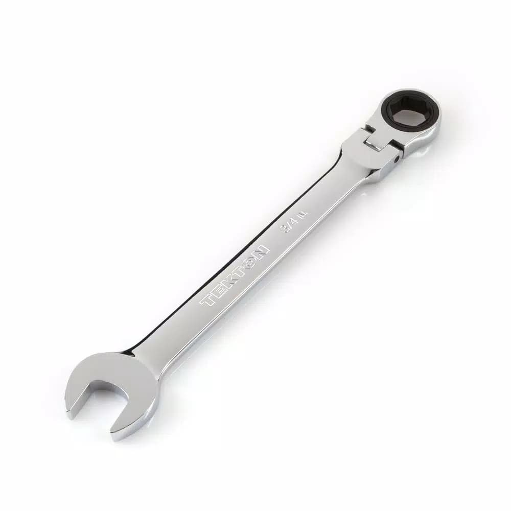 TEKTON 3/4 in. Flex-Head Ratcheting Combination Wrench, 72-Tooth, 6-Point