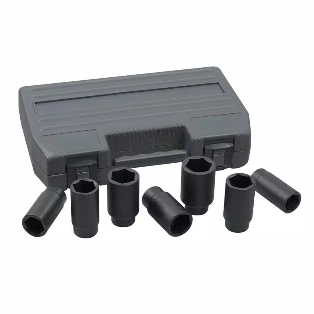 GEARWRENCH 7-Piece Metric Axle Nut Service Kit - 1/2 in. Drive Extra Long 6-Point Sockets