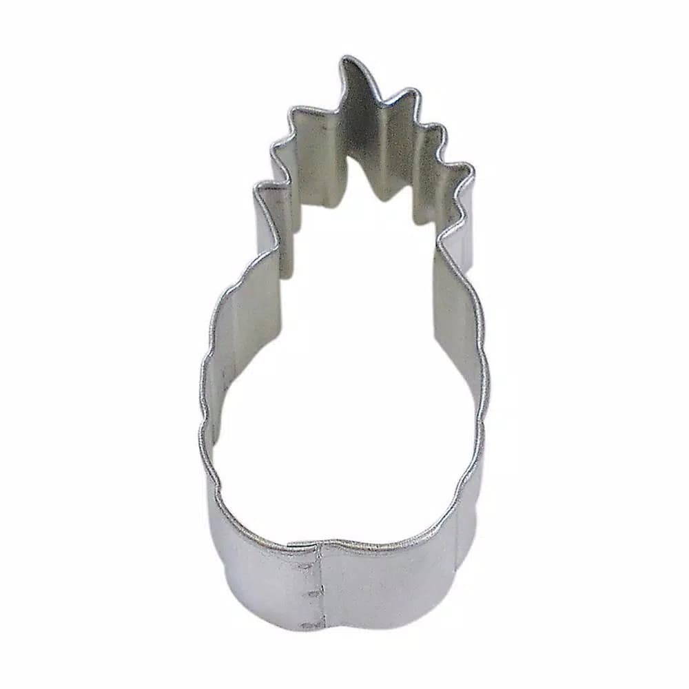 CybrTrayd-R&M 12-Piece 3 in. Pineapple Tinplated Steel Cookie Cutter Set with Recipe