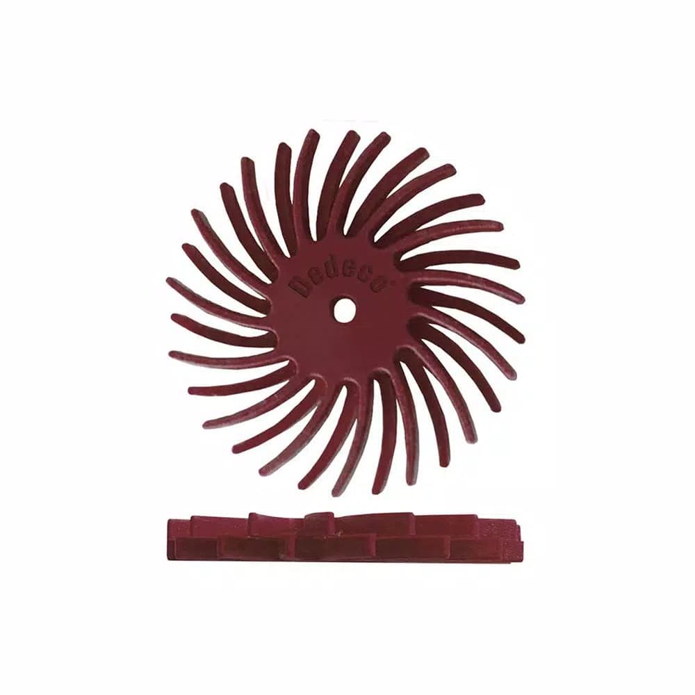 Dedeco Sunburst 7/8 in. Dual Radial Discs, 220-Grit, 1/16 in. Thickness, 48-Pack Rotary Cleaning & Polishing Tool