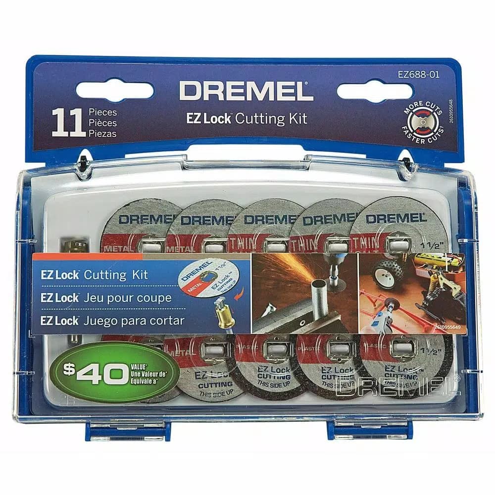 Dremel EZ Lock Rotary Tool Cut-Off Wheel Set for Metal and Plastic, 11-Piece