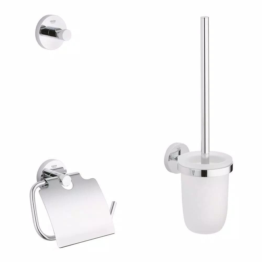 GROHE Essentials 3-Piece Guest Bathroom Hardware Kit, StarLight Chrome
