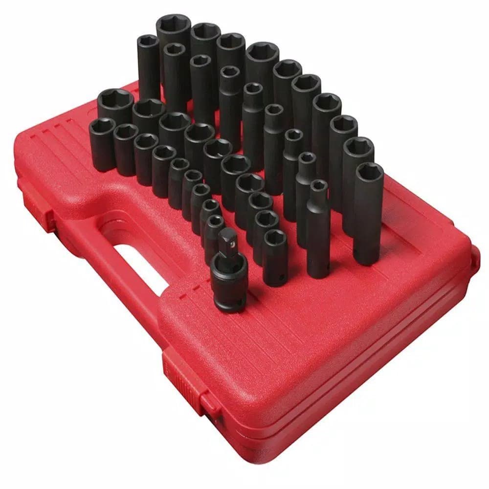 Sunex Tools 1/2 in. Drive Metric Deep Impact Socket Set, 13-Piece