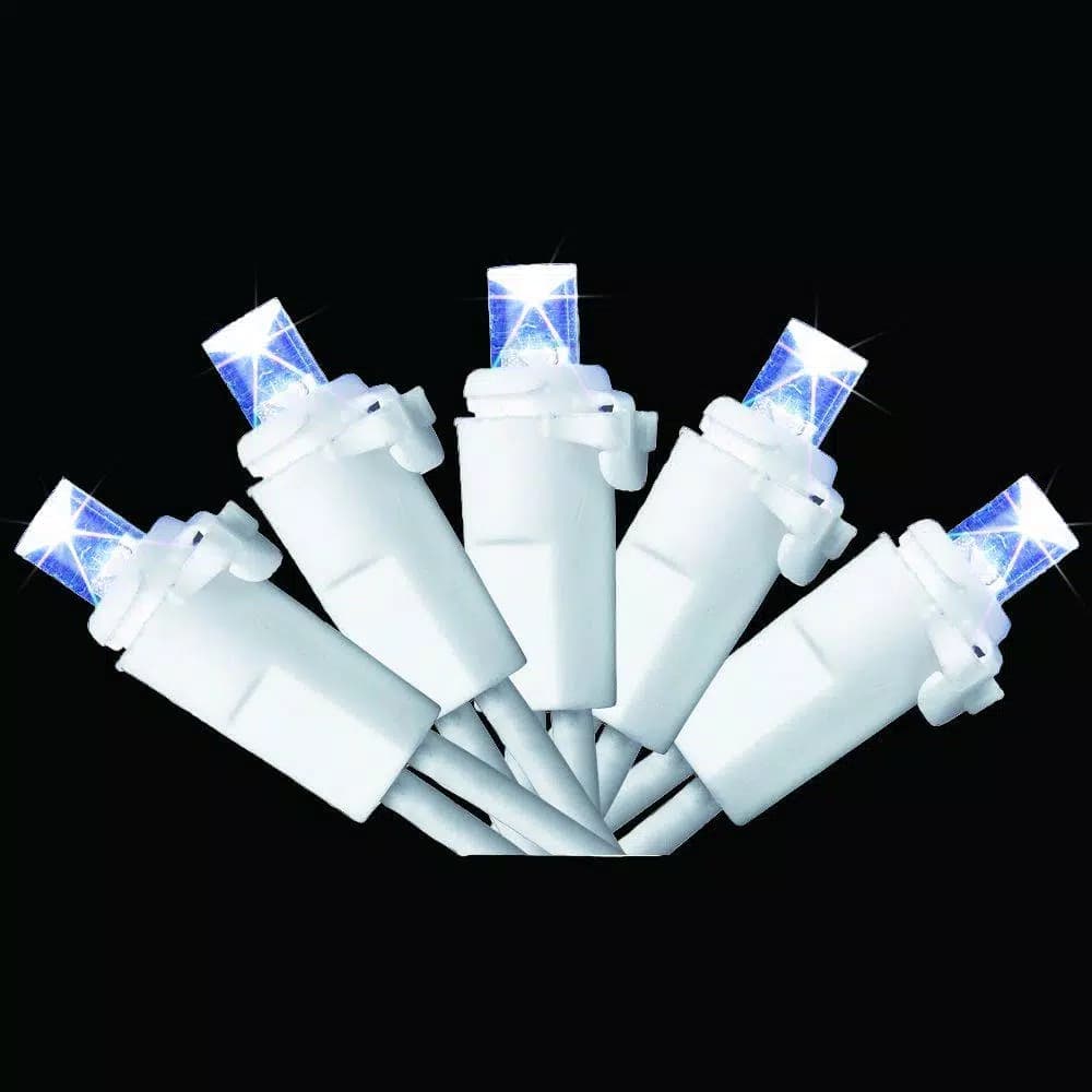 Starlite Creations 70-Light LED Cold White Dome Icicle Lights, 8.5 ft. Lighted Length