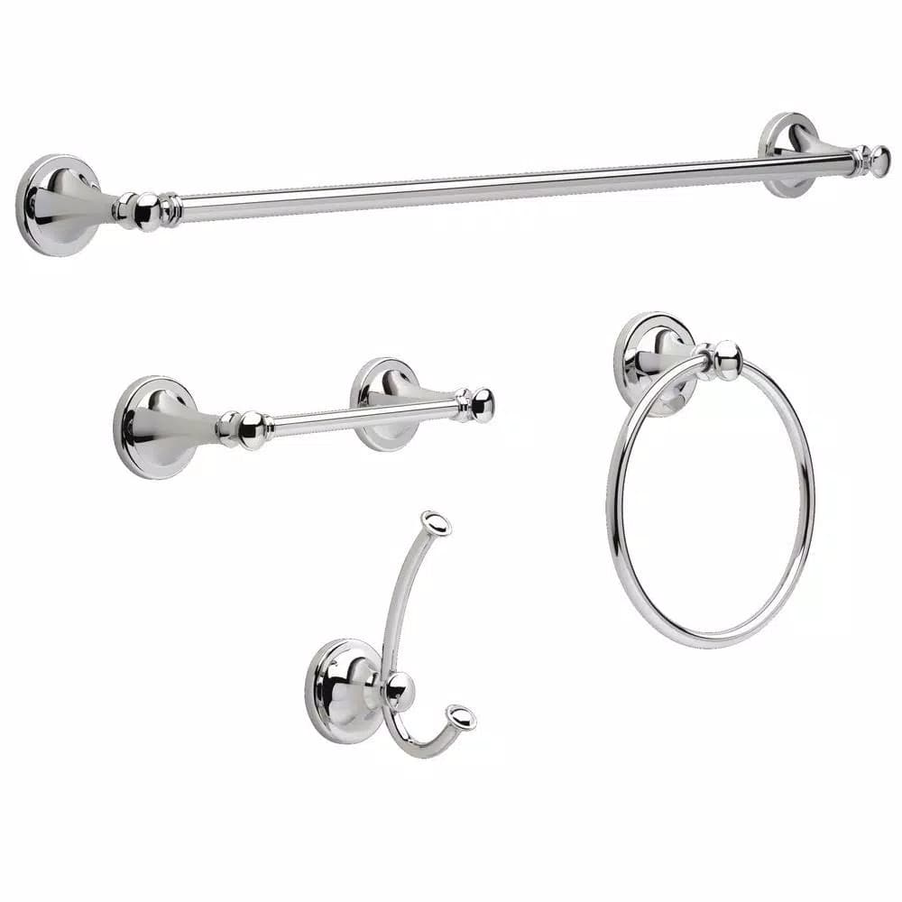 Delta Silverton 4-Piece Polished Chrome Bath Hardware Set