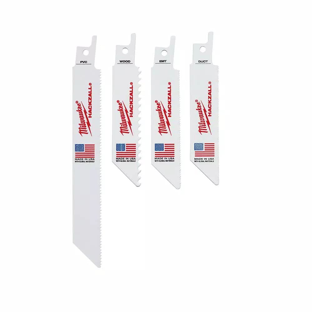 Milwaukee M12 HACKZALL Bi-Metal Reciprocating Saw Blade Kit, 10-Piece with Storage Pouch