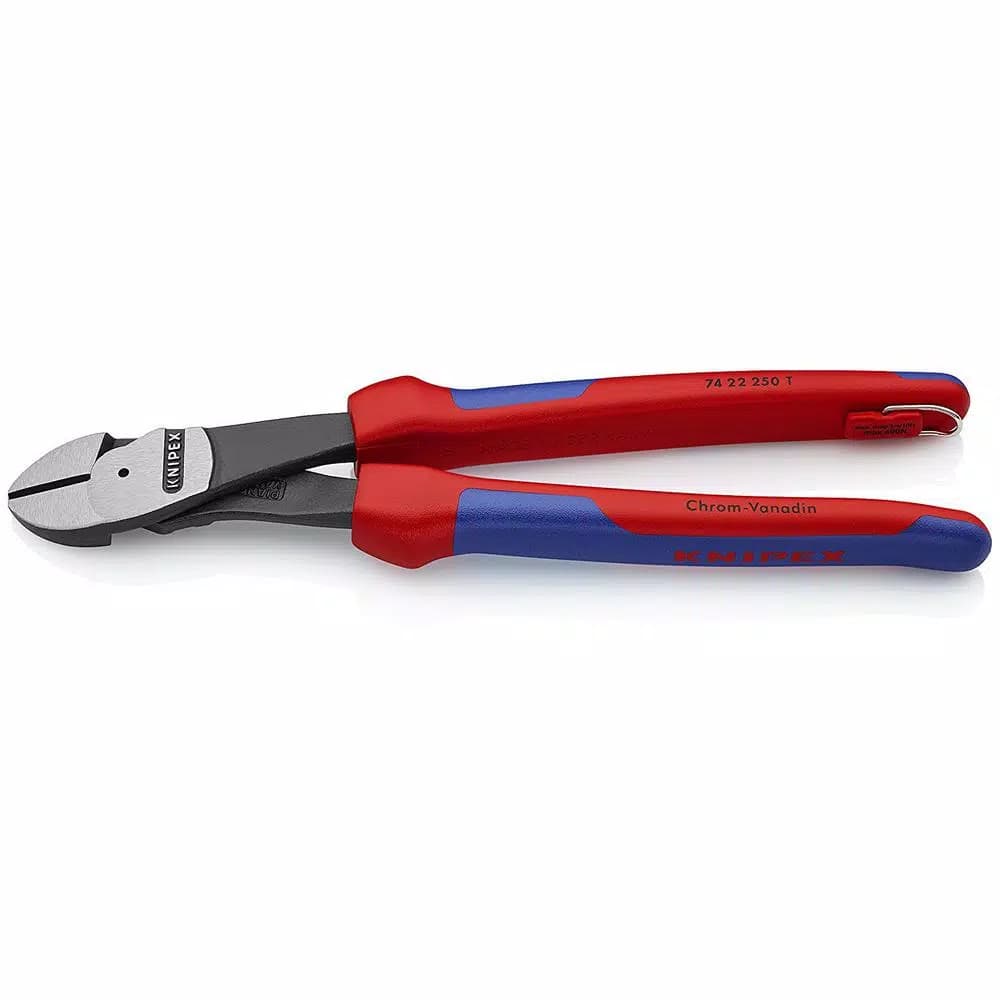 KNIPEX 10 in. Angled High Leverage Diagonal Cutters with Tether Attachment