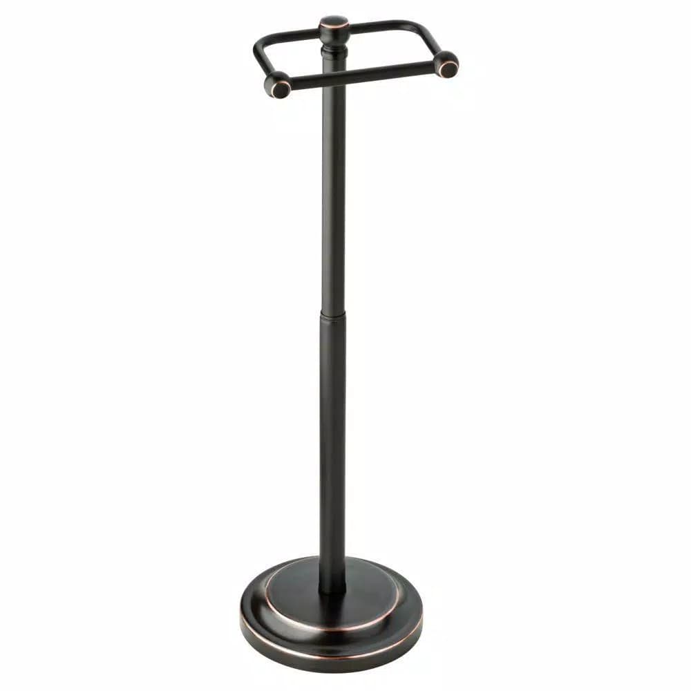Delta Porter Telescoping Pivoting Freestanding Toilet Paper Holder, Oil Rubbed Bronze