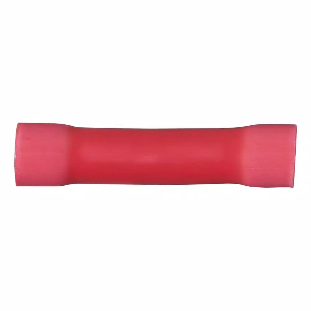 CURT Butt Connectors, 22-18 Gauge Wire, Red, 100-Pack