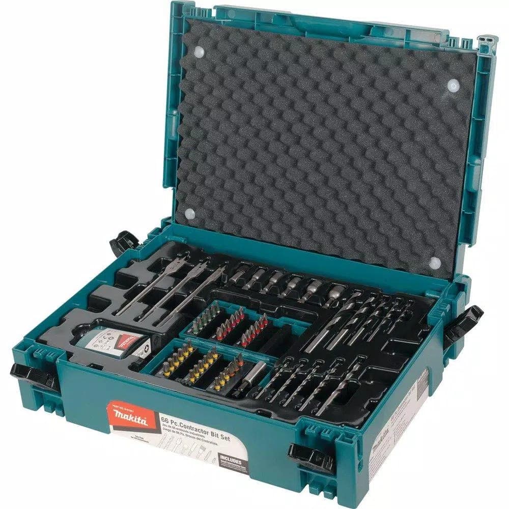 Makita 66-Piece Steel Contractor Bit Set with Modular Storage Case