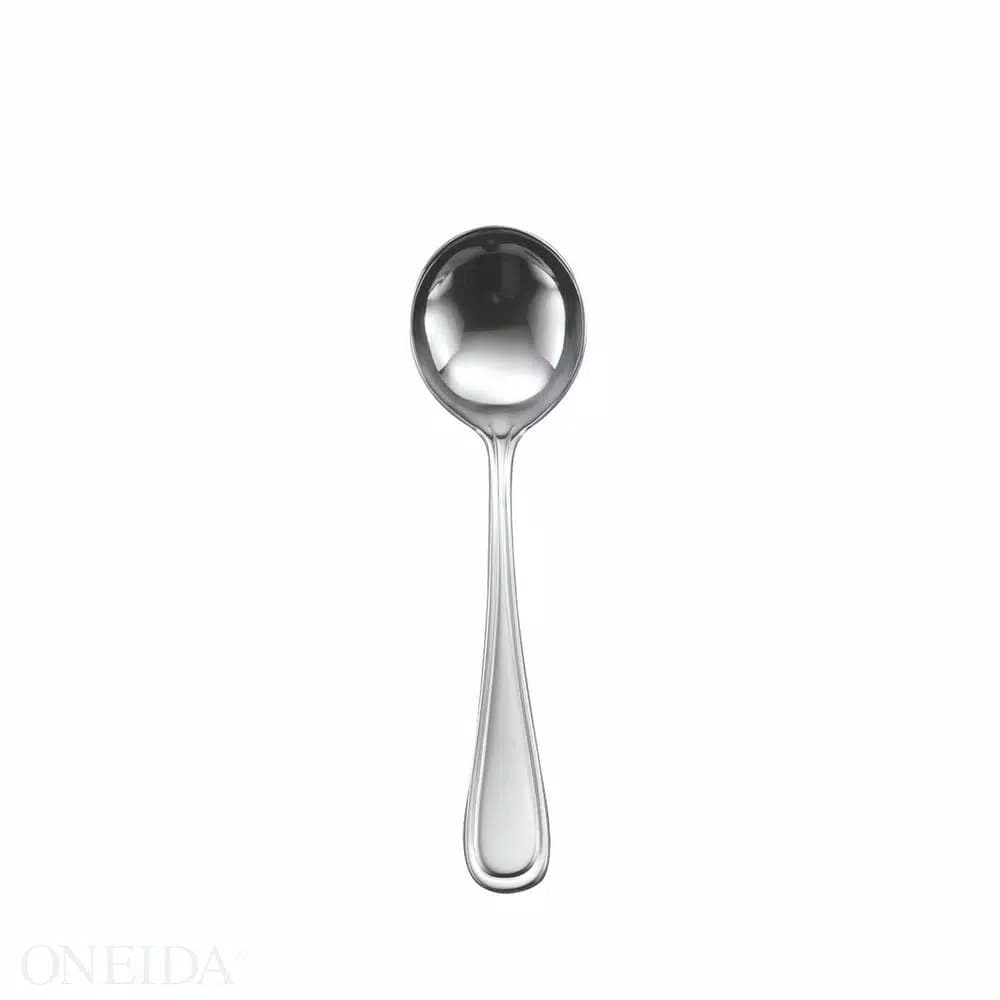 Oneida New Rim II 18/0 Stainless Steel Round Bowl Soup Spoons, Set of 12