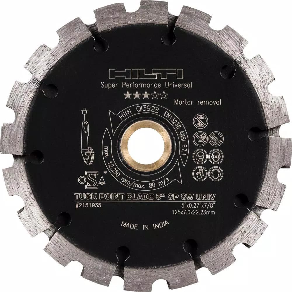 Hilti 5 in. Universal Diamond Sandwich Tuck Point Blade Super Performance (6-Pack)