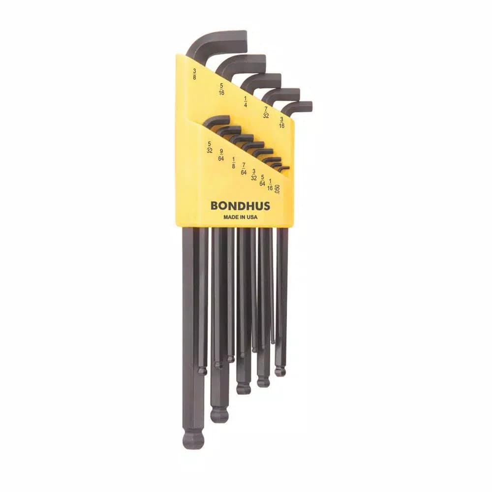 Bondhus 13-Piece Stubby Ball End Long Arm L-Wrench Set with ProGuard Finish, SAE