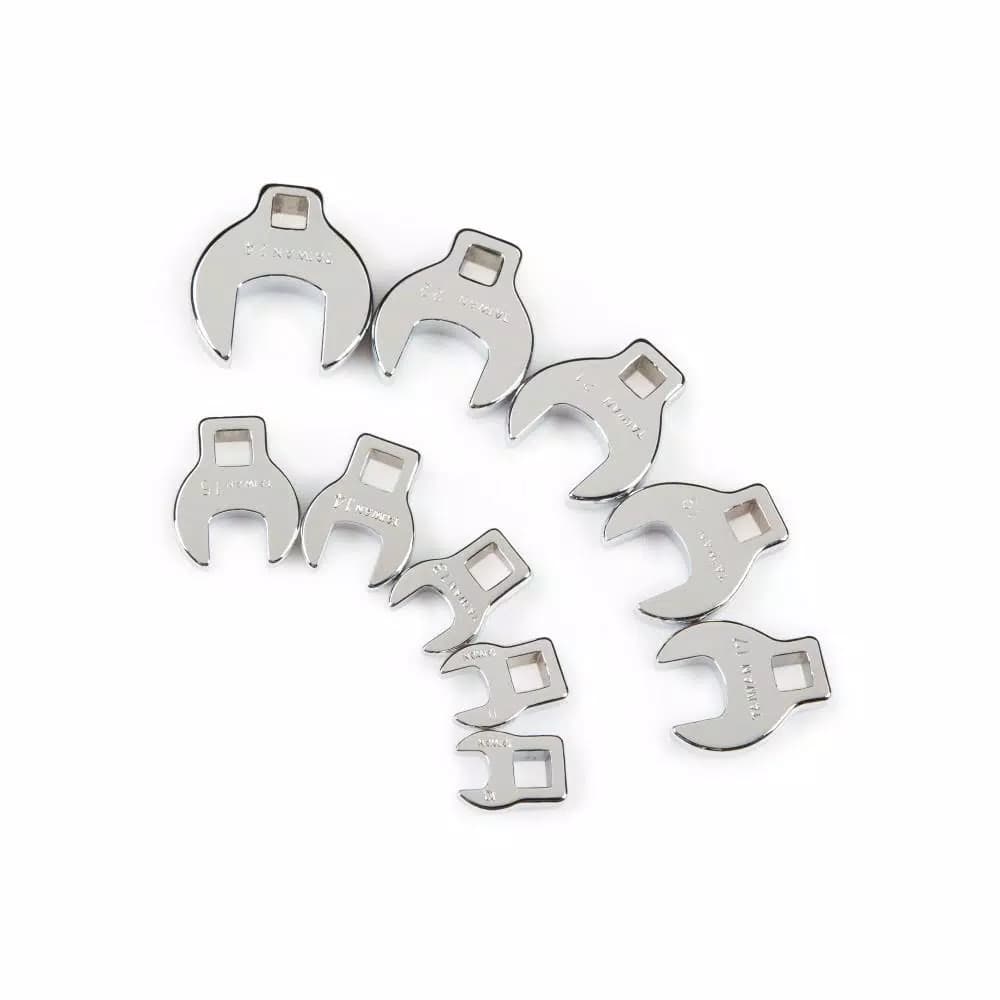TEKTON 10-Piece 3/8 in. Drive Metric Crowfoot Wrench Set, 10-24 mm