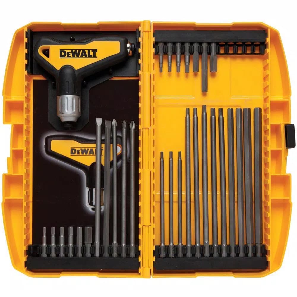 DEWALT 31-Piece Ratcheting T-Handle Hex Key Set, SAE and Metric